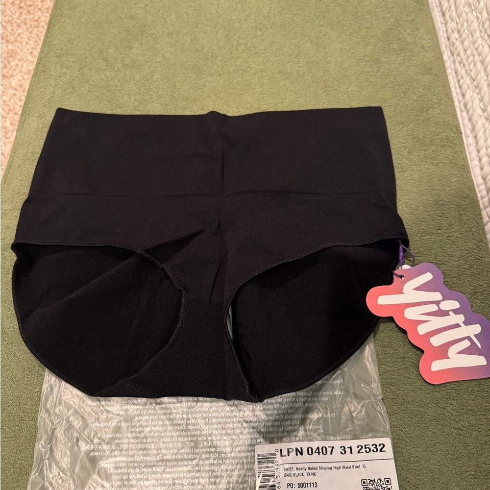 YITTY Nearly Naked Black High Waist Shaping Brief - Iconic Black - 3X/4X